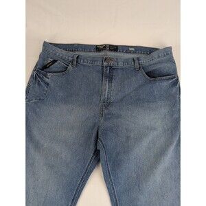 Men's 44x30 Ariat Jeans Blue Rebar M4 Relaxed Denim Workwear Bootcut Loop Lock